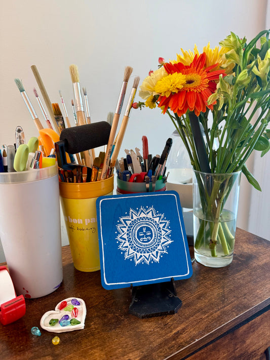 Versatile wooden tile: Sun