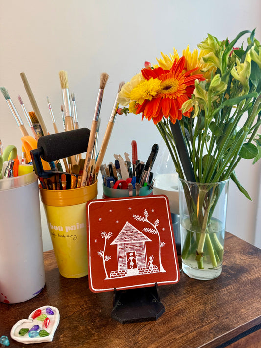 Versatile Wooden Tile: House