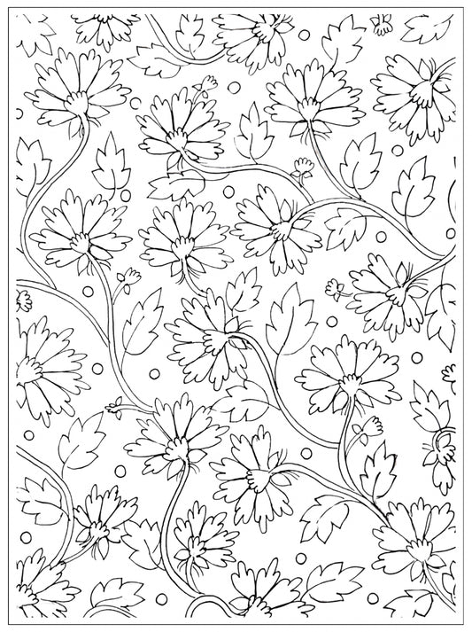 Downloadable Coloring Page: Jaipur Blues